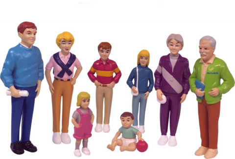 Jucării și Jocuri pentru copii - Familie de europeni Miniland 8 figurine