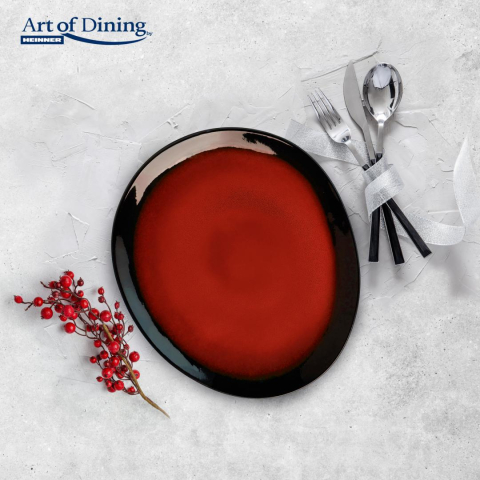 Farfurie ovala ceramica 21 cm, vulcano, art of dining by heinner [2]