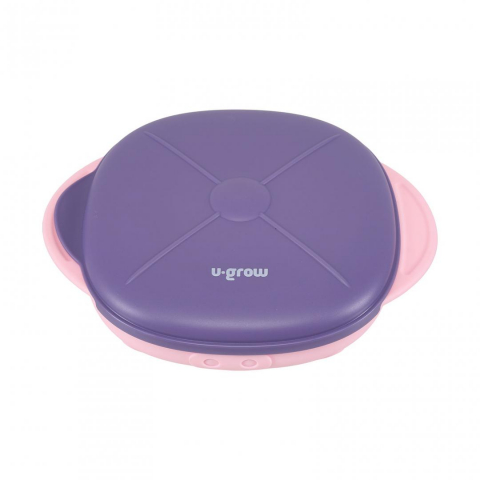 Farfurie silicon cu capac , mov, u-grow [1]
