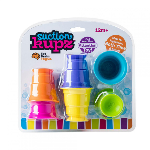 Jocuri si Jucarii Educative - Fat brain set 6 cupe de silicon colorate