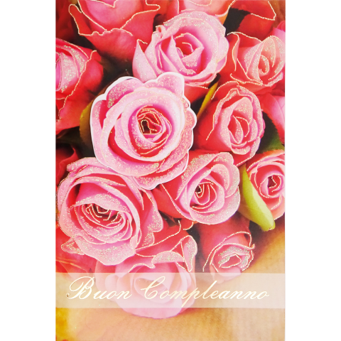 Felicitare 3D Flowers, cu modele asortate, cu detalii in relief, aurii si sclipici pe exteriorul felicitarii - 11.5 x 17 cm (12 buc/display), copii varsta 6 ani+,8 ani+ [6]