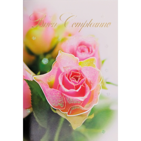 Felicitare 3D Flowers, cu modele asortate, cu detalii in relief, aurii si sclipici pe exteriorul felicitarii - 11.5 x 17 cm (12 buc/display), copii varsta 6 ani+,8 ani+ [2]