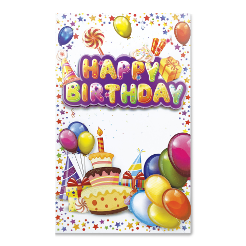 Felicitare 3D Zi de nastere, aurii si sclipici pe exteriorul felicitarii - 11.5 x 19 cm [5]