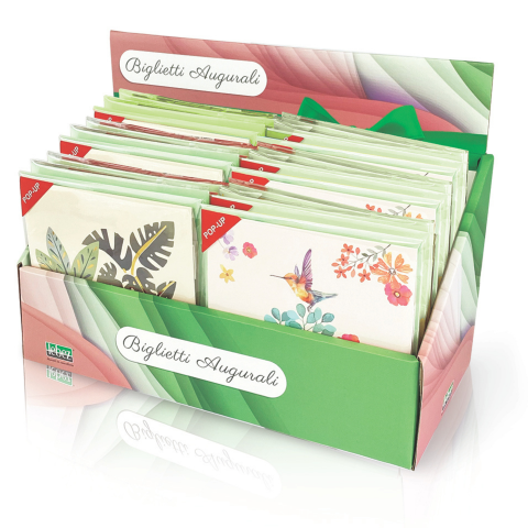 Art & Craft si Artizanat - Felicitare POP-UP fantasie, cu modele asortate cu detalii aurii pe exteriorul felicitarii - 13.5 x 13.5 cm (48 buc/display), copii varsta 6 ani+,8 ani+