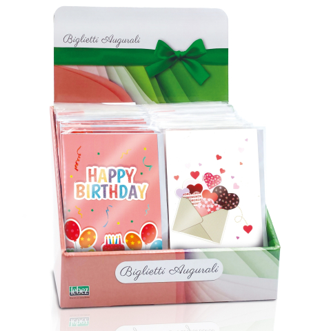 Art & Craft si Artizanat - Felicitare POP-UP zi de nastere, cu modele asortate cu detalii aurii pe exteriorul felicitarii - 11.5 x 17 cm (48 buc/display), copii varsta 3 ani+,6 ani+,8 ani+