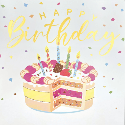 Felicitare POP-UP zi de nastere detalii aurii pe exteriorul felicitarii - 13.5 x 13.5 cm [8]