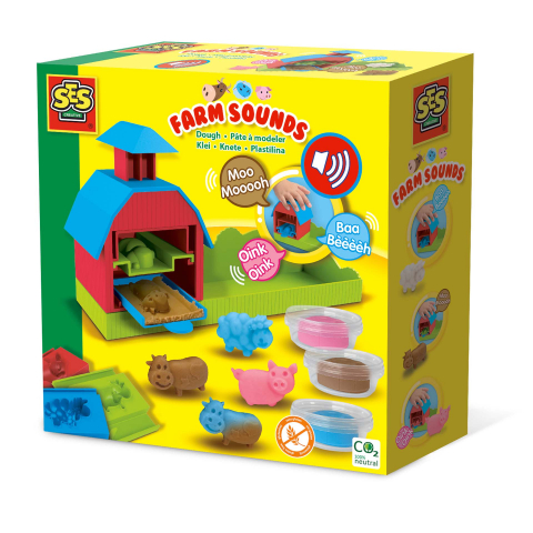 Art & Craft si Artizanat - Ferma de jucarie cu sunete, forme de animale si plastilina, copii varsta 3 ani+,6 ani+,8 ani+