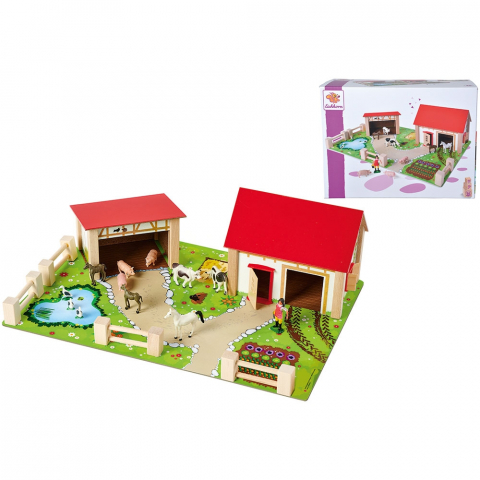 Ferma din lemn Eichhorn 51x36x17 cm cu 20 accesorii [12]