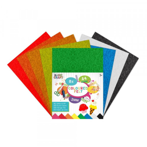 Art & Craft si Artizanat - Fetru A4 /SET MIX 8 coli Grafix