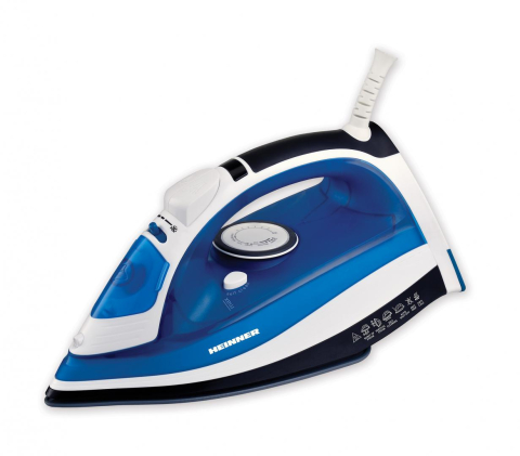 Fiare, statii & aparate de calcat cu abur - Fier de calcat azuritte heinner hsi-2400az, talpa din ceramica, auto- oprire cu indicator led, calcare uscata/cu abur/cu jet de abur/spray, auto-curatare, anit-picurare, anti-calcar, rezervor de apa: 
