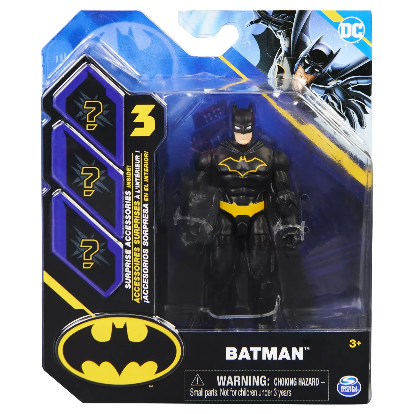 Jucării și Jocuri pentru copii - Figurina batman articulata 10cm cu 3 accesorii surpriza, varsta de la 3 ani la 9 ani