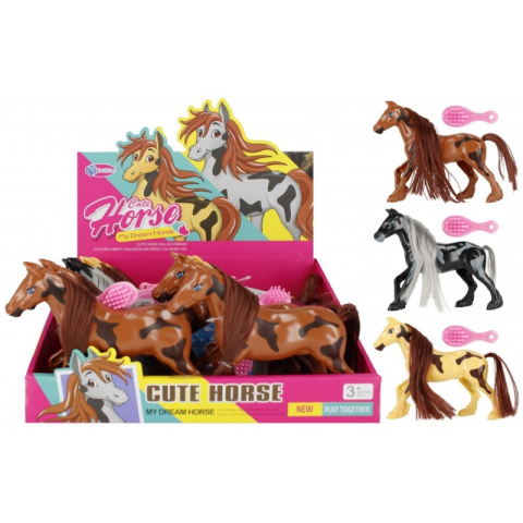 Jucării și Jocuri pentru copii - Figurina cal cu accesoriu MegaCreative 510700, 20cm, plastic, diverse culori, 3+ ani