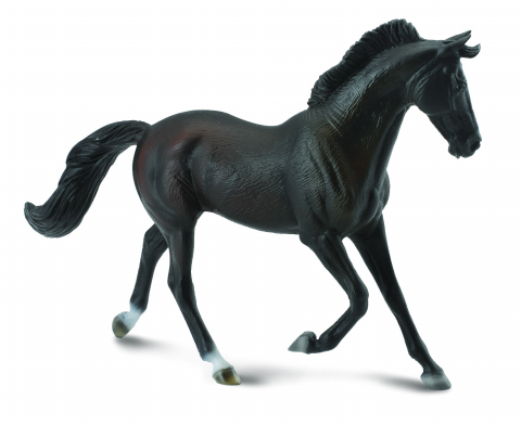 Jucării și Jocuri pentru copii - Figurina Iapa Thoroughbred Neagra pictata manual XL Collecta