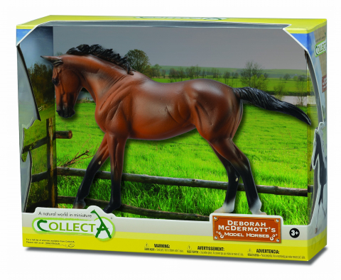 Jucării și Jocuri pentru copii - Figurina in cutie Iapa Thoroughbred Bay pictata manual WB Collecta
