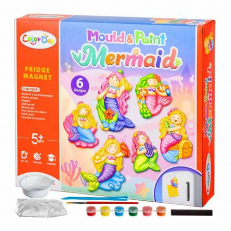 Figurine de pictat, Ipsos, Lemn - Figurine Ipsos de Pictat pentru Copii, Model Sirene - Micostore.ro
