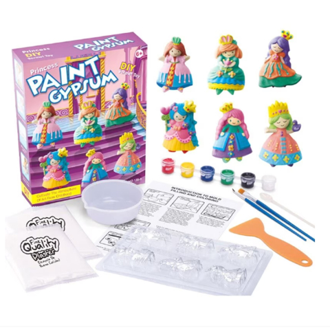 Art & Craft si Artizanat - Figurine din ipsos de pictat pentru copii, Printese, Kit complet DIY
