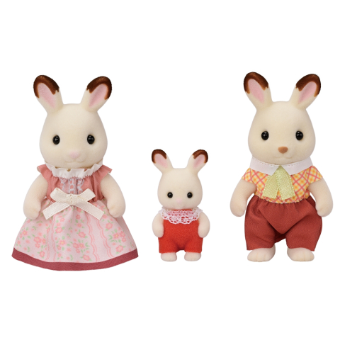 Jucării și Jocuri pentru copii - Figurine sylvanian families-familia iepurasilor chocolate trio