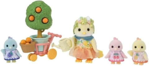 Jucării și Jocuri pentru copii - Figurine sylvanian families-familia pasarilor cu portocale