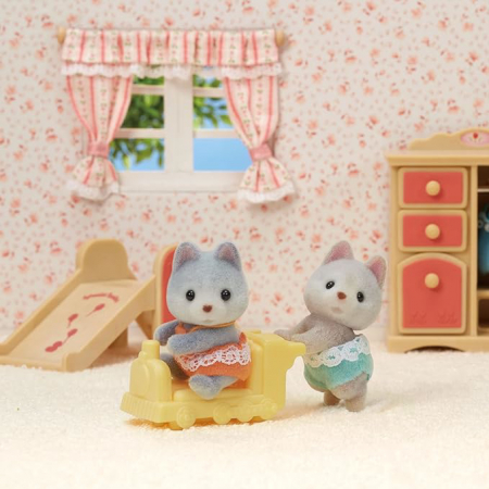 Figurine Sylvanian Families-Gemenii Catelusi Husky [1]