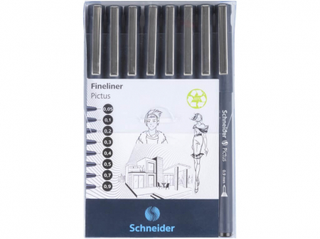 Birotică și Papetărie - Schneider - Fineliner Schneider Pictus 8 buc/portofel- Micostore.ro