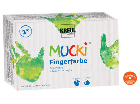 Rechizite Școlare - Finger Paint Mucki, set 6 x 150 ml