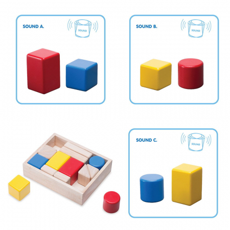 First Sound Blocks, cuburi din lemn cu sunete, Wonderworld, 2-7 ani [3]