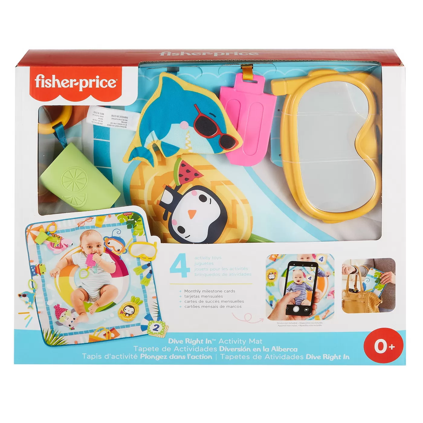Covoare de joaca copii - Fisher price covoras cu activitati, varsta de la 0 luni la 1 an