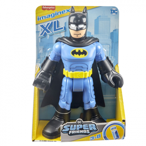 Jucării și Jocuri pentru copii - Fisher price imaginext dc super friends figurina batman xl cu costum albastru, varsta de la 3 ani la 8 ani