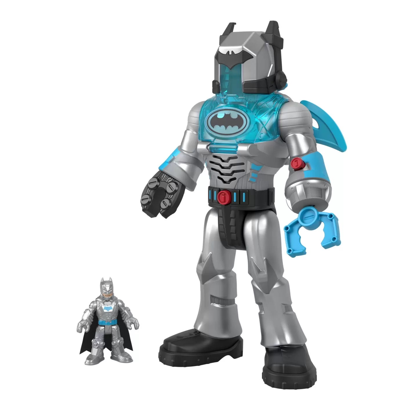 Fisher price imaginext dc super friends robot batman in costum gri 30cm, varsta de la 3 ani la 8 ani [1]