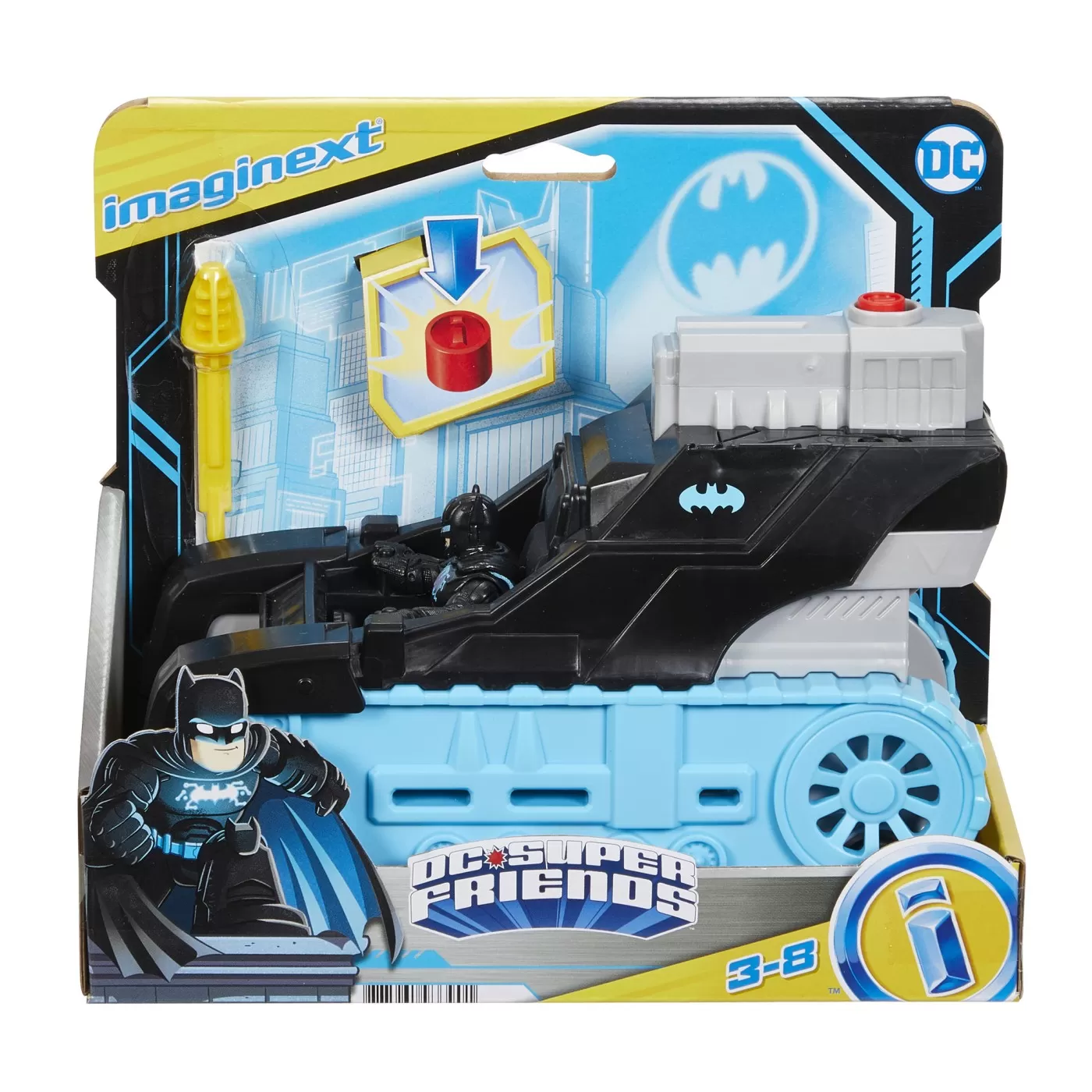 Mașinuțe copii, Camioane de Jucărie - Fisher price imaginext dc super friends vehicul cu figurina bat-tech, varsta de la 3 ani la 8 ani