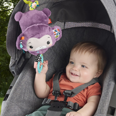 Fisher price jucarie de agatat maimutica mov muzicala copii varsta 0 luni - 2 ani [4]