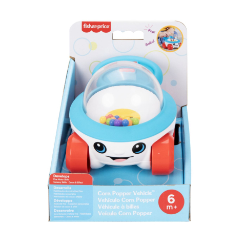 Jucării și Jocuri pentru copii - Fisher price jucarie de impins vehicul popcorn cu bile copii varsta 6 luni - 2 ani