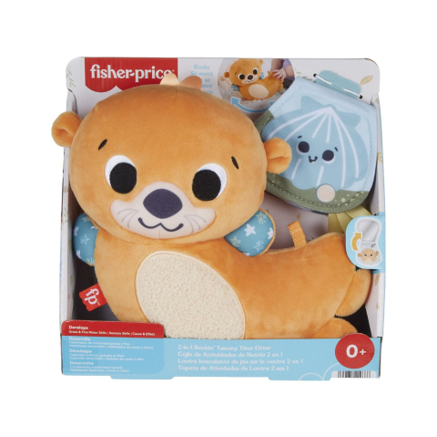Jucării Senzoriale si Zornaitoare Bebe - Fisher price jucarie senzoriala 2 in 1 tummy time vidra pentru bebelusi