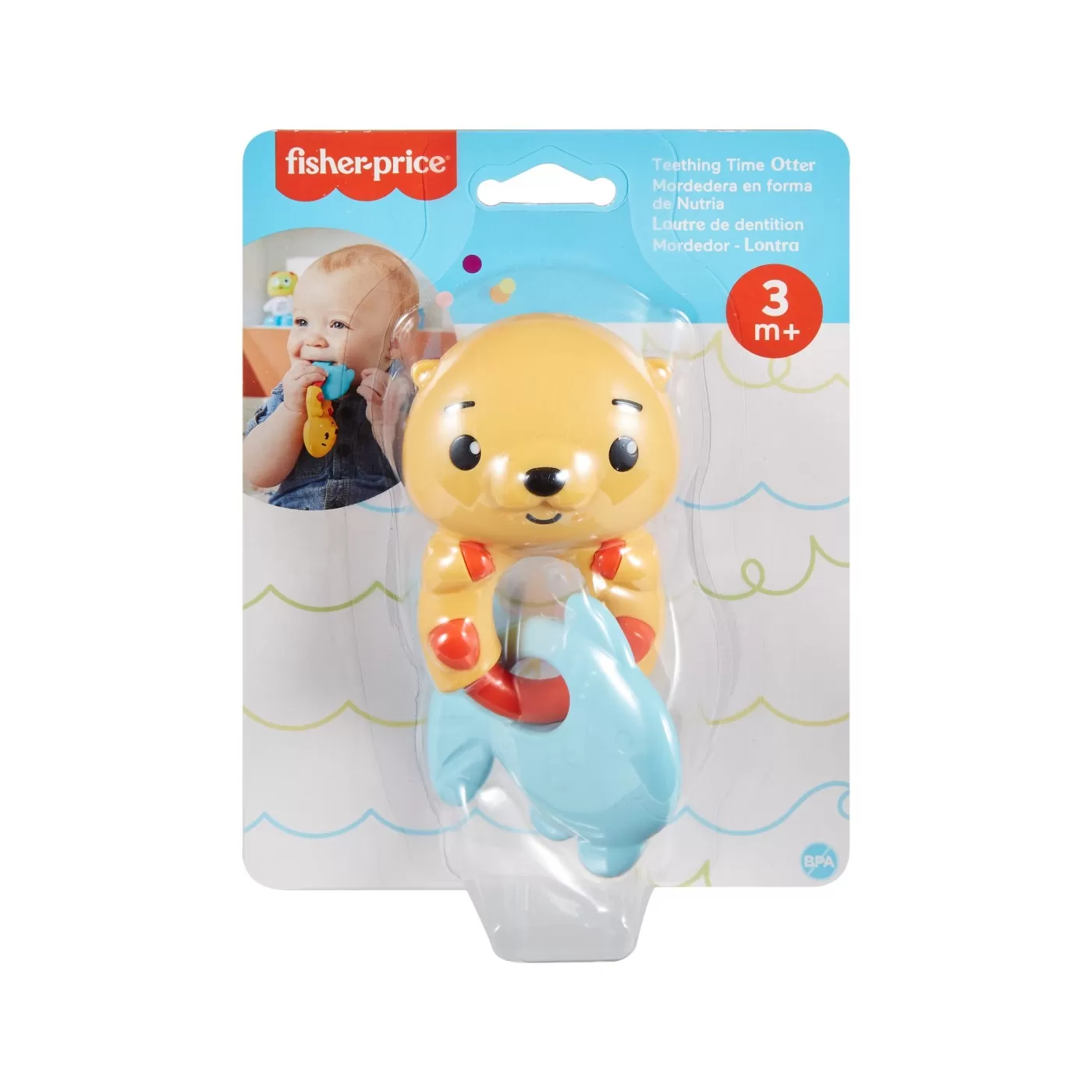 Jucării bebeluși - Fisher price jucarie zornaitoare vidra, varsta de la 3 luni la 2 ani