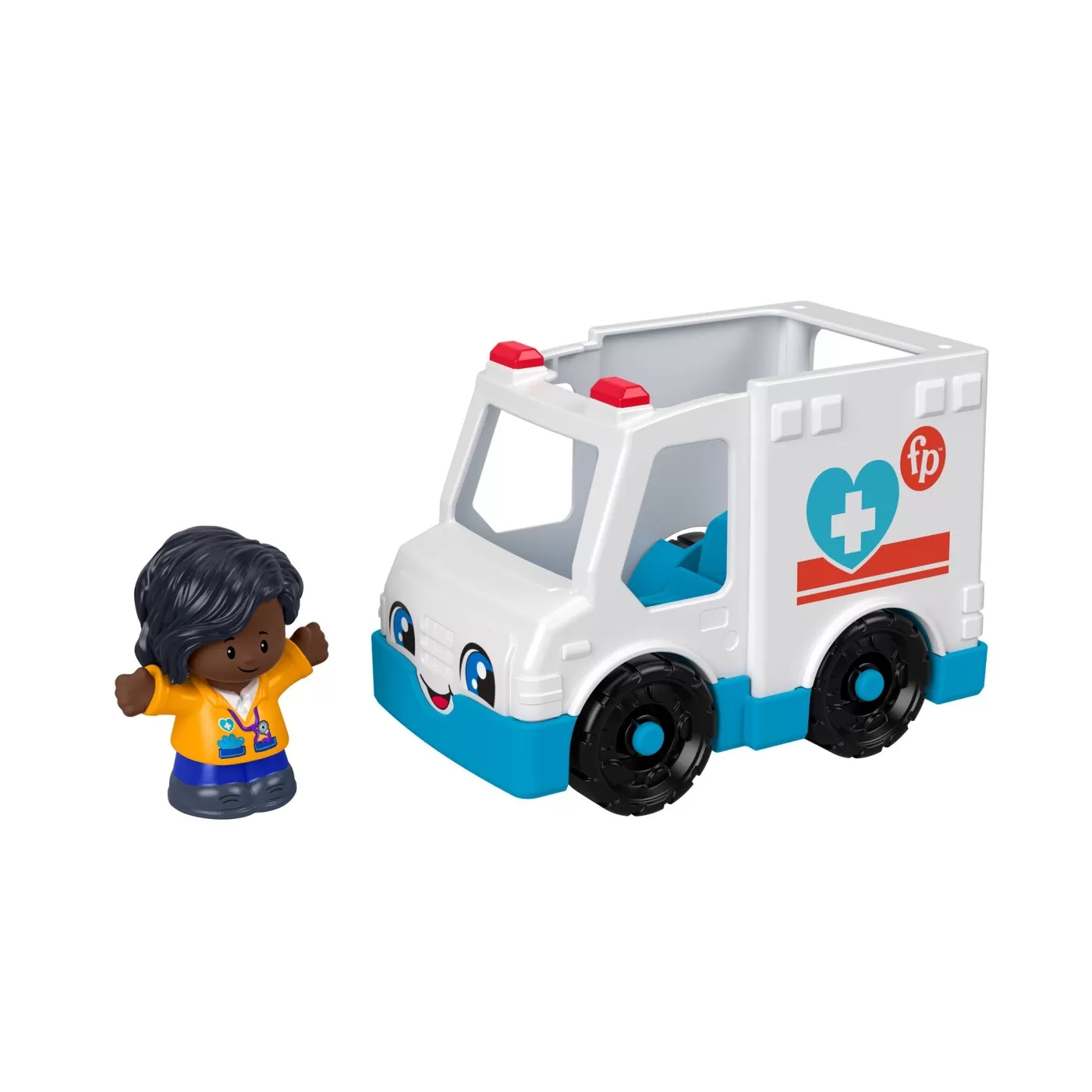 Fisher price little people vehicul ambulanta 10cm, varsta de la 1 an la 5 ani [3]