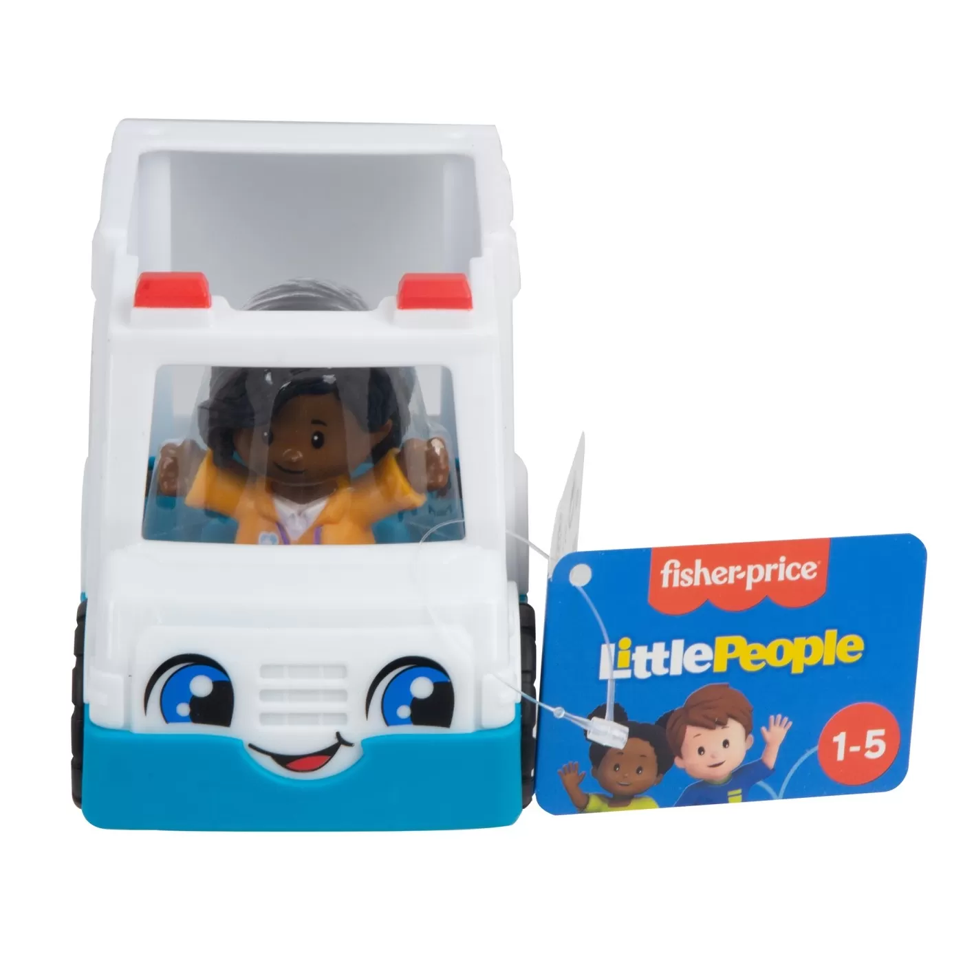 Mașinuțe copii, Camioane de Jucărie - Fisher price little people vehicul ambulanta 10cm, varsta de la 1 an la 5 ani