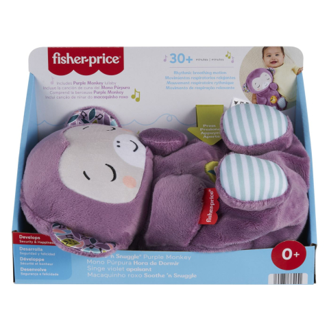 Diversificare si Ingrijire Bebe - Fisher price maimutica interactiva bebelusi cu respiratie ritmica copii varsta 0 luni - 2 ani