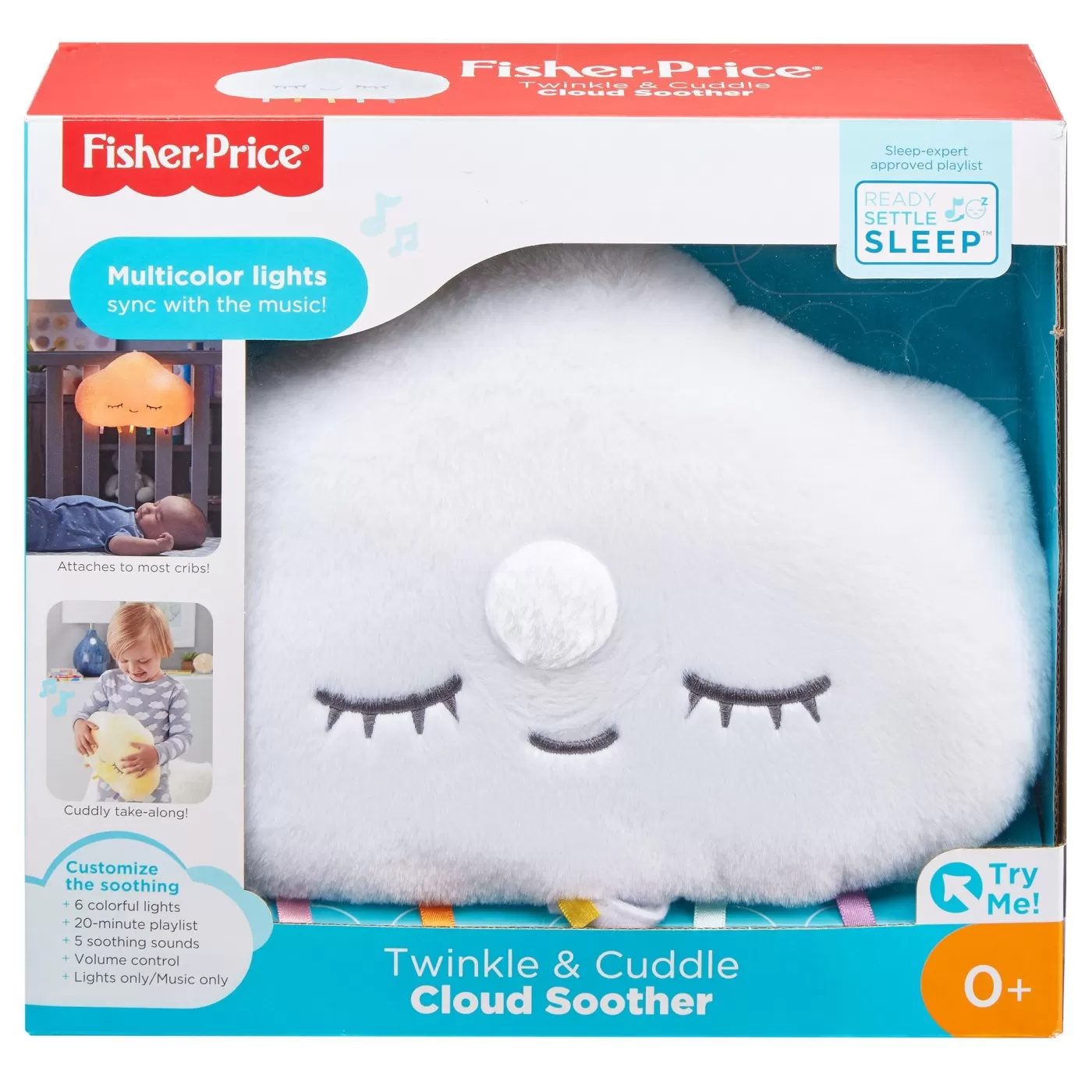 Camera copilului - Fisher price proiector perna norisor cu lumini si sunete, varsta de la 0 luni la 2 ani