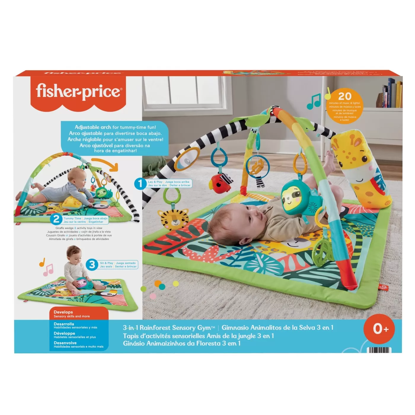 Covoare de joaca copii - Fisher price salteluta 3 in 1, varsta de la 0 luni la 2 ani