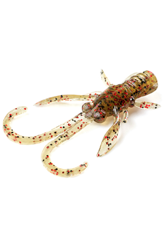 Nălucă - FishUp Baffi Fly 3.8cm #045 Green Pumpkin Red and Black 3.8cm #045 Green Pumpkin Red and Black