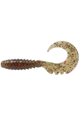 Nălucă - FishUp Fancy Grub 6.3cm #045 Green Pumpkin Red & Black 6.3cm Green Pumpkin Red & Black