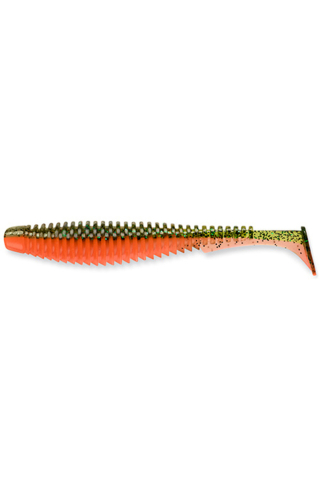 Pescuit si vanatoare - FishUp U-Shad 10.1cm #205 Watermelon Flo Orange 10.1cm #205 Watermelon Flo Orange