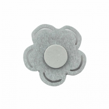 Floare Alba cu Rosu din Fetru, Accesorii Craft Copii - Micostore.ro [1]