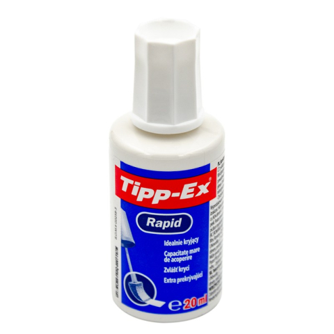 Fluid corector (pasta corectoare) Bic Tipp-Ex Rapid, 20ml, pe baza de solvent, cu burete [1]