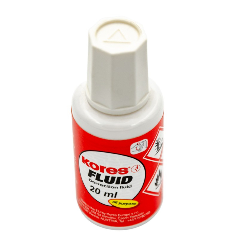 Fluid corector (pasta corectoare) Kores KO69101, 20ml, pe baza de solvent, cu pensula [1]