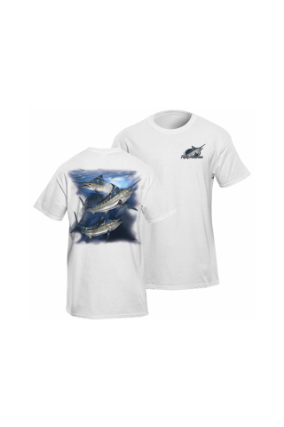 Accesorii pescuit - Flying Fisherman Marlin White Tee L