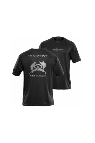 Accesorii pescuit - Flying Fisherman Passport Performance Black Tee XXL