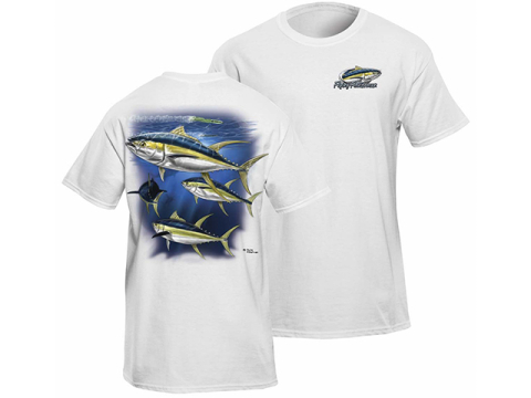 Accesorii pescuit - Flying Fisherman Yellowfin Tuna White Tee L