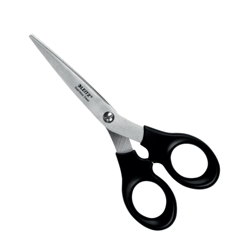 Birotică și Papetărie - Foarfeca birou 16.5cm neagra otel inoxidabil leitz