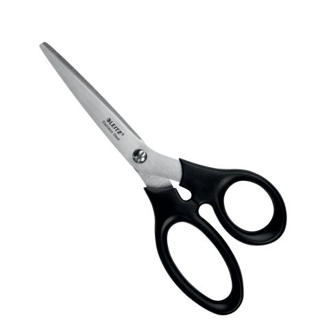 Birotică și Papetărie - Foarfeca birou 18.5cm neagra otel inoxidabil leitz